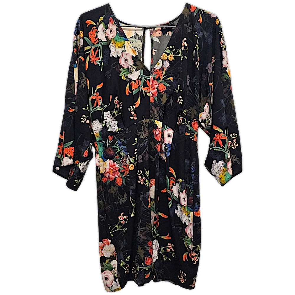 ASOS Floral Print Kimono Dress Sz: 12 - Picture 9 of 16